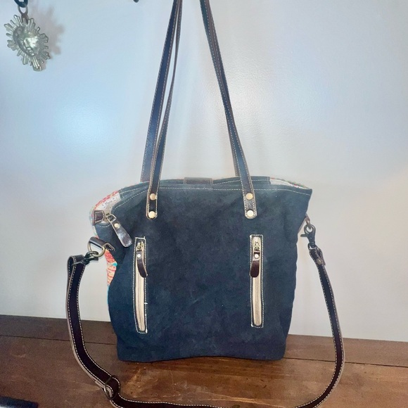 EUC Myra Bag multicolored geometric patterned canvas tote bag - Picture 5 of 6